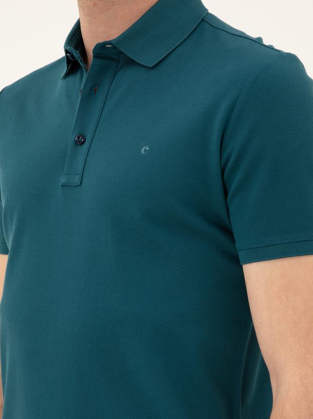 Zümrüt Slim Fit Polo Yaka Merserize T-shirt