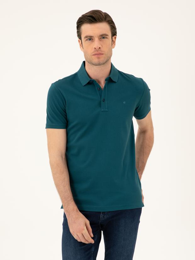 Zümrüt Slim Fit Polo Yaka Merserize T-shirt