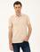 Bej Slim Fit Polo Yaka Merserize T-shirt