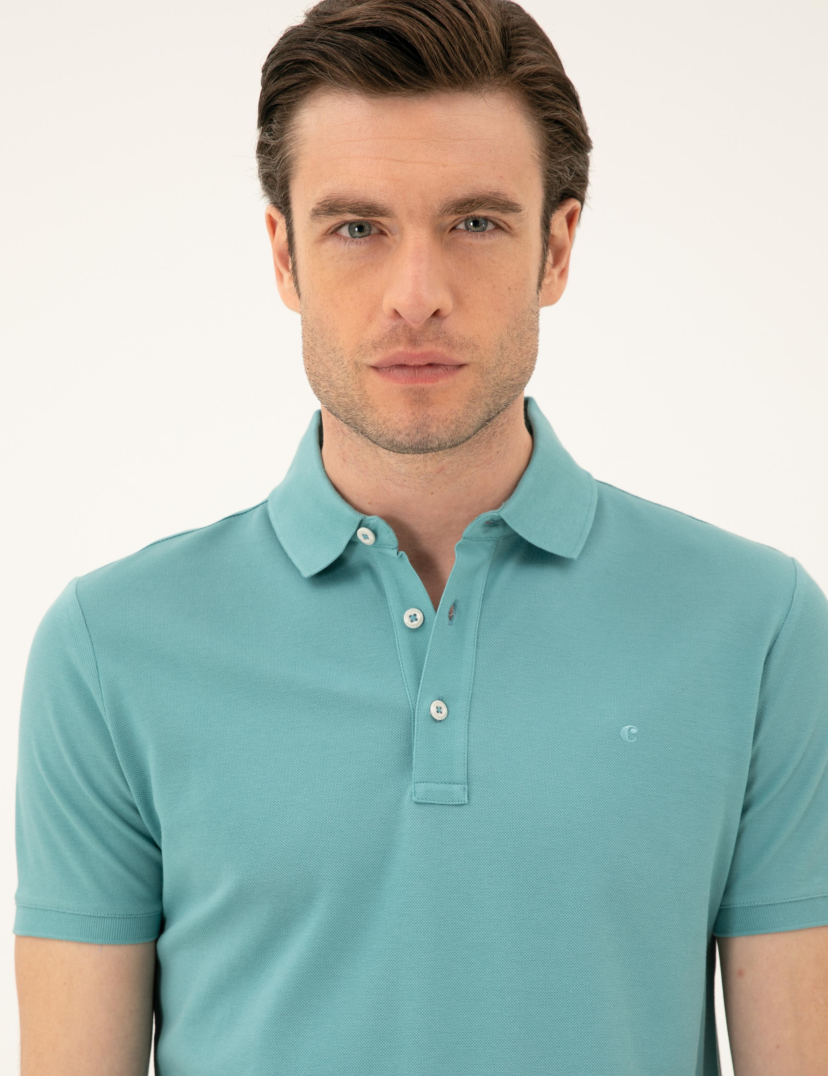 Mint Melanj Slim Fit Polo Yaka Merserize T-shirt - 50284769390