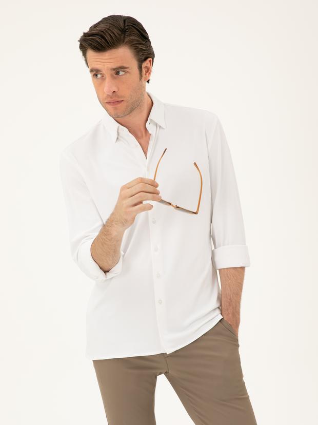 Beyaz Slim Fit Gömlek