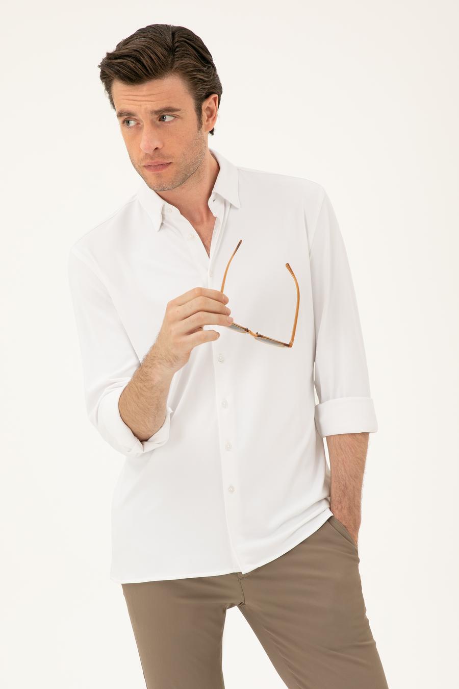 Beyaz Slim Fit Gömlek - 50286260041