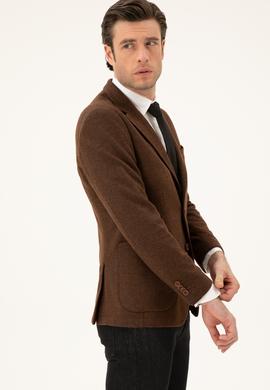 Kahverengi Slim Fit Ceket