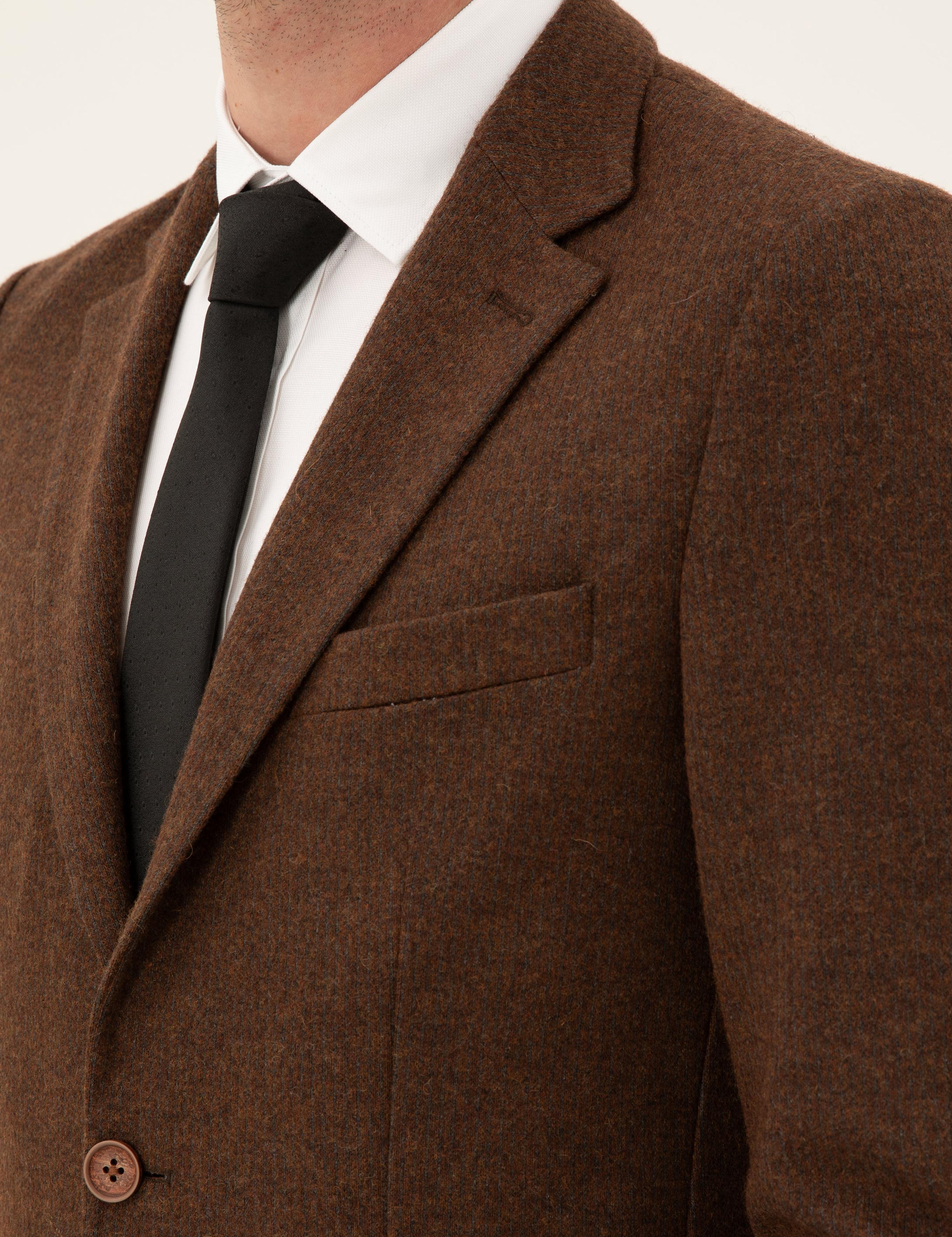 Kahverengi Slim Fit Ceket - 50272714038