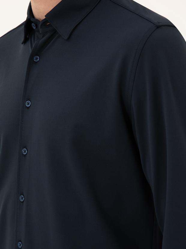 Lacivert Slim Fit Gömlek