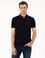 Lacivert Slim Fit Polo Yaka Merserize T-shirt