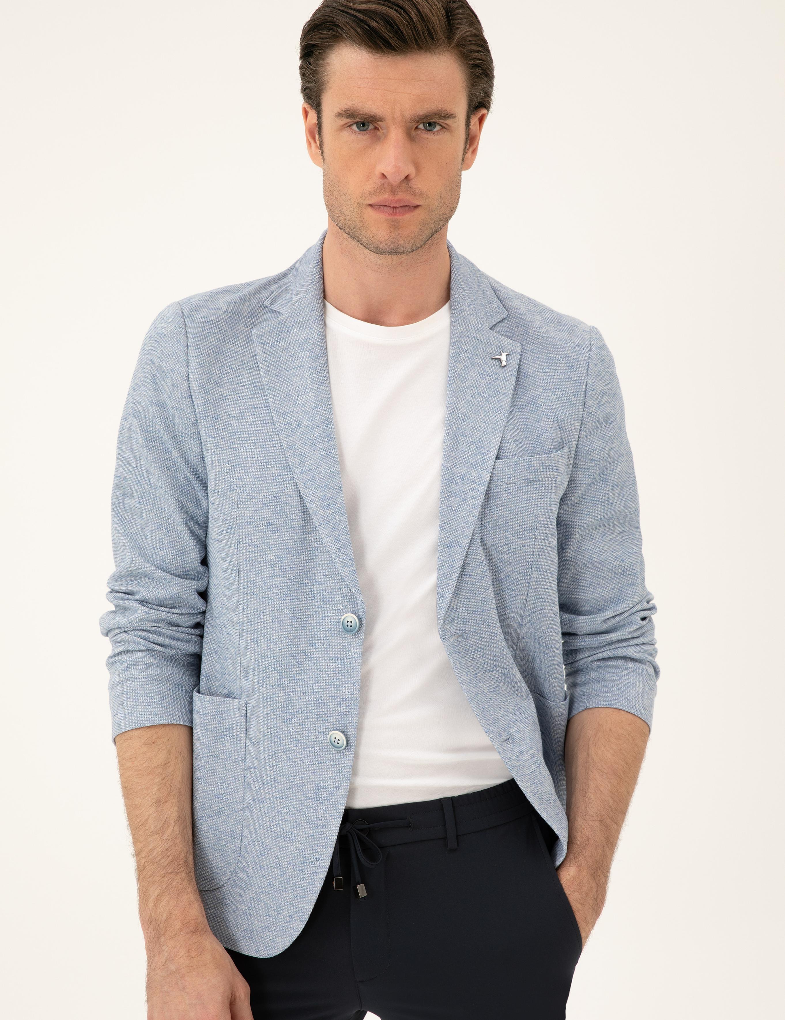 Açık Mavi Slim Fit Pamuk Karışımlı - 50285251131