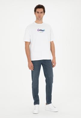 Açık Mavi Slim Fit Pamuklu Jean Pantolon