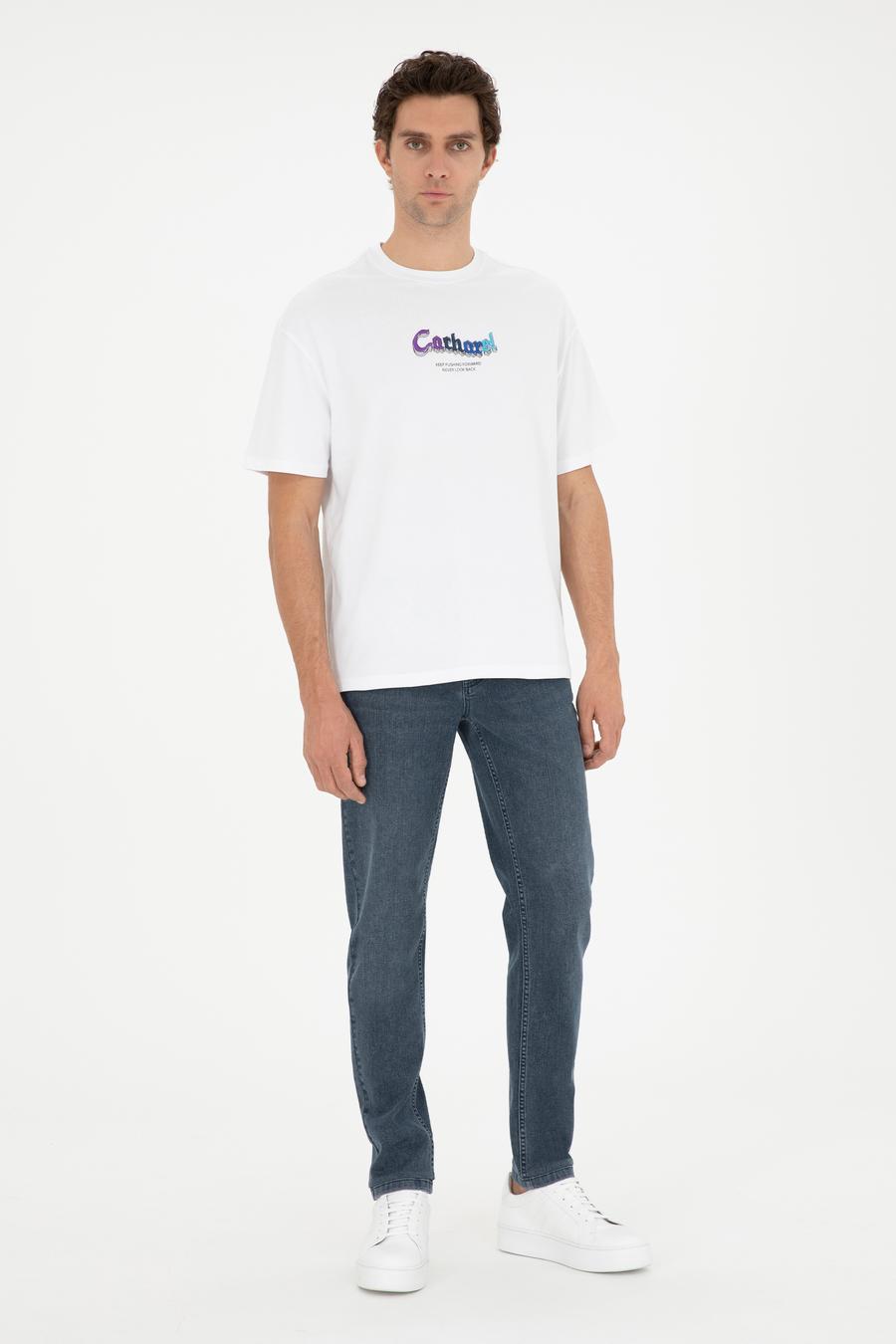 Açık Mavi Slim Fit Pamuklu Jean Pantolon - 50293998072