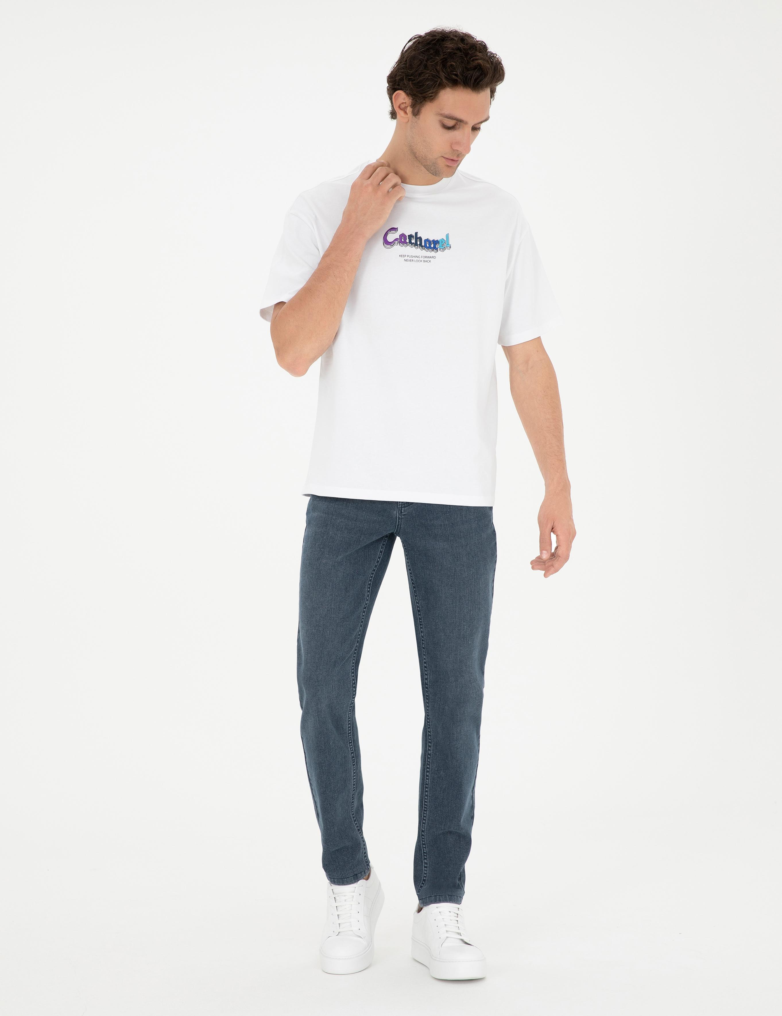 Açık Mavi Slim Fit Pamuklu Jean Pantolon - 50293998072