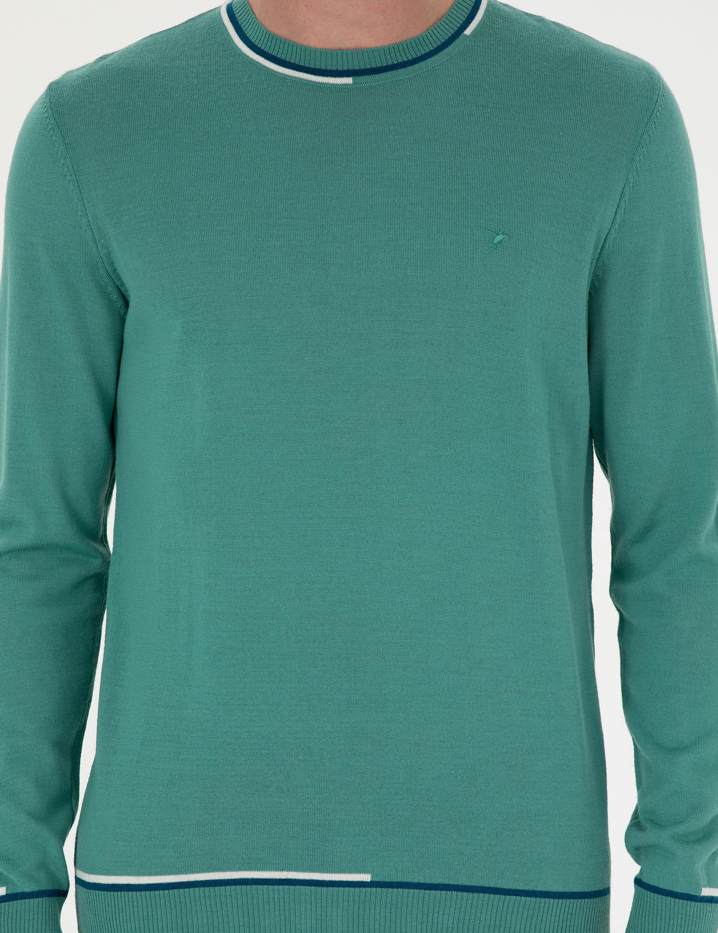 Mint Slim Fit Yün Karışımlı Bisiklet Yaka Triko Kazak - 50271571201