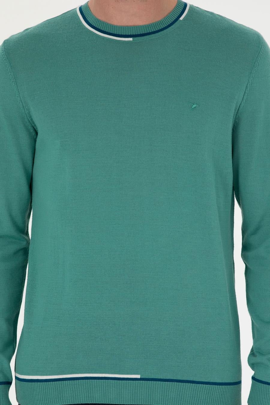 Mint Slim Fit Yün Karışımlı Bisiklet Yaka Triko Kazak - 50271571201