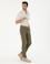 Haki Slim Fit %100 Keten Pantolon