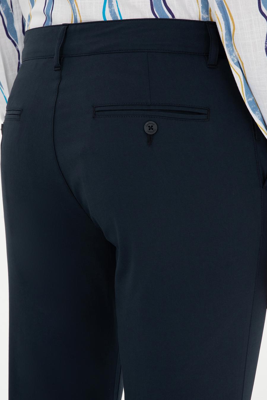 Lacivert Slim Fit Kanvas Pantolon - 50287105103