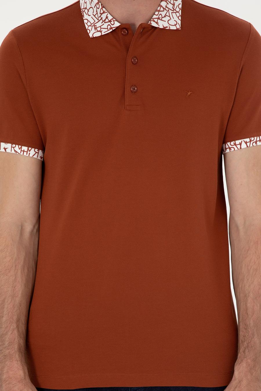 Kiremit Slim Fit Polo Yaka Merserize T-shirt 50284293 | Cacharel