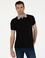 Siyah Slim Fit Polo Yaka Merserize T-shirt