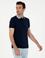 Lacivert Slim Fit Polo Yaka Merserize T-shirt
