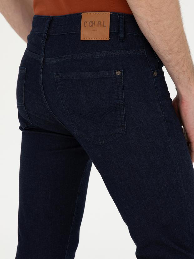 Lacivert Slim Fit Pamuk Karışımlı Jean Pantolon