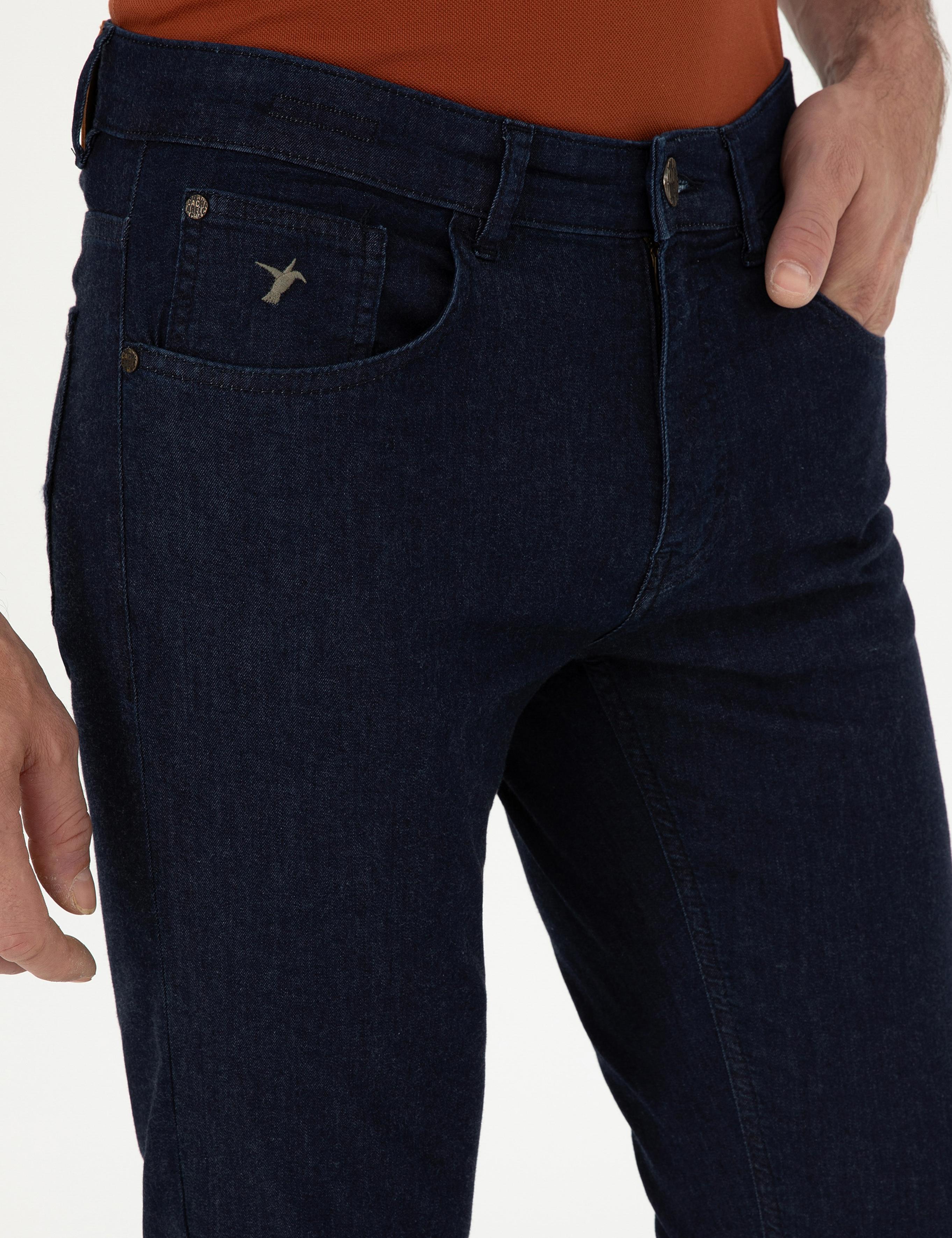 Lacivert Slim Fit Pamuk Karışımlı Jean Pantolon - 50287885033