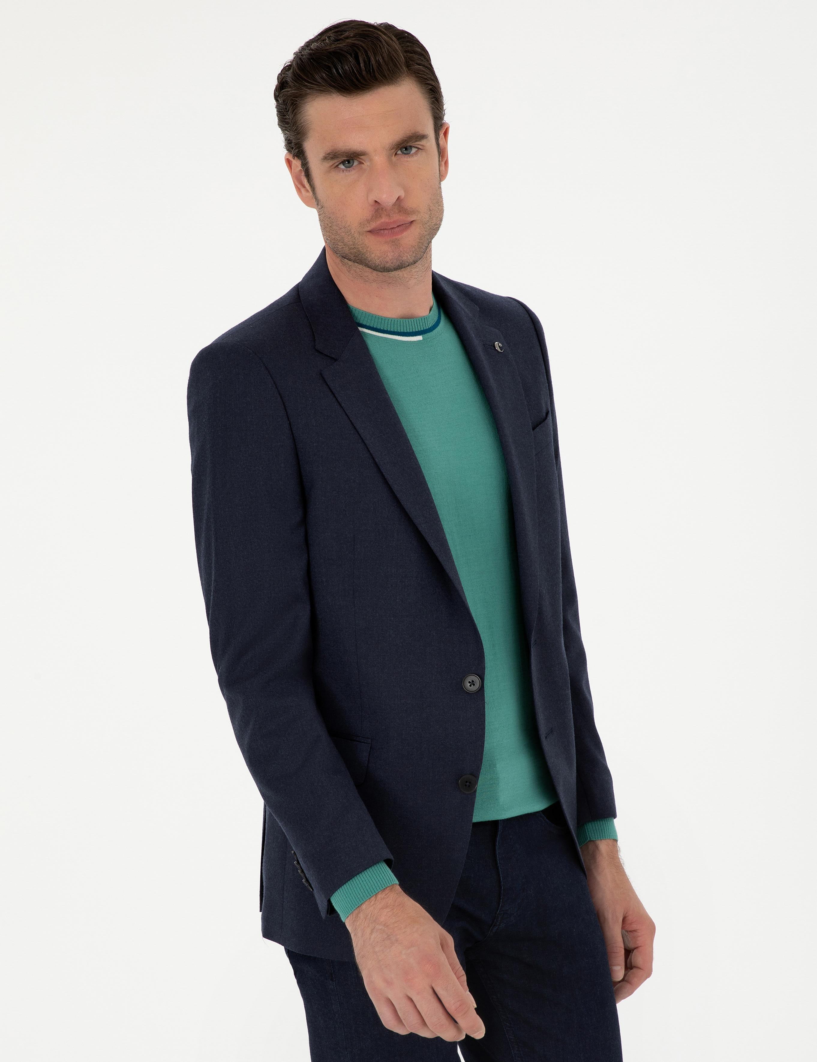 Lacivert Slim Fit Ceket - 50270152104