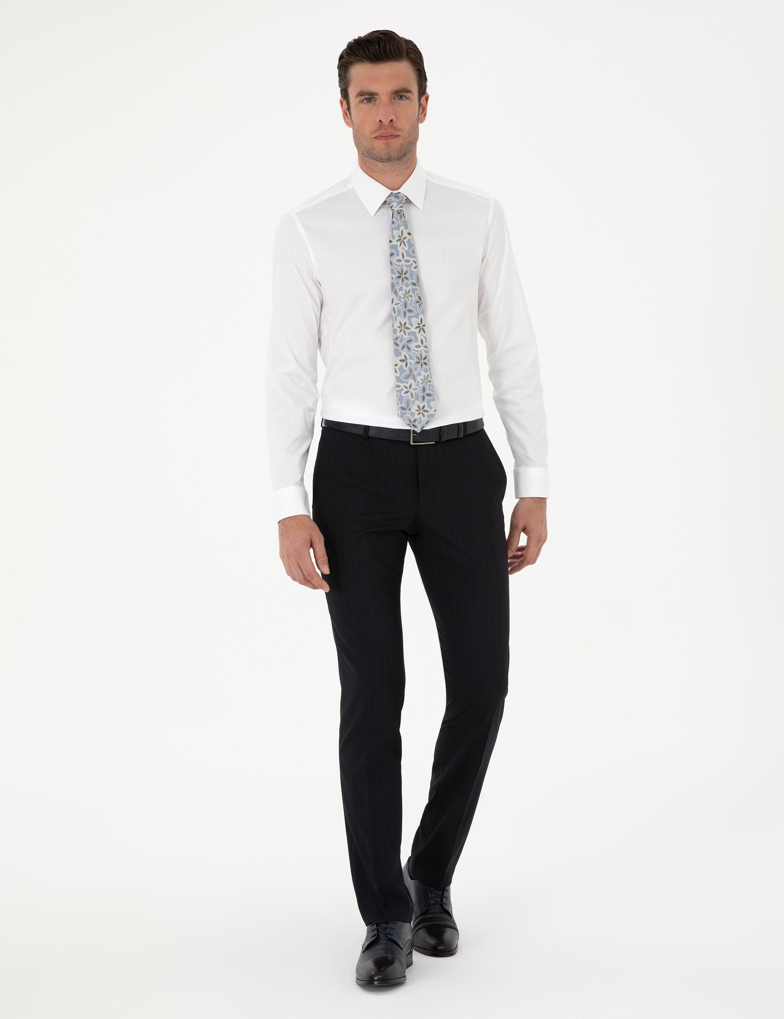 Beyaz Slim Fit Uzun Kollu Gömlek - 50270157011