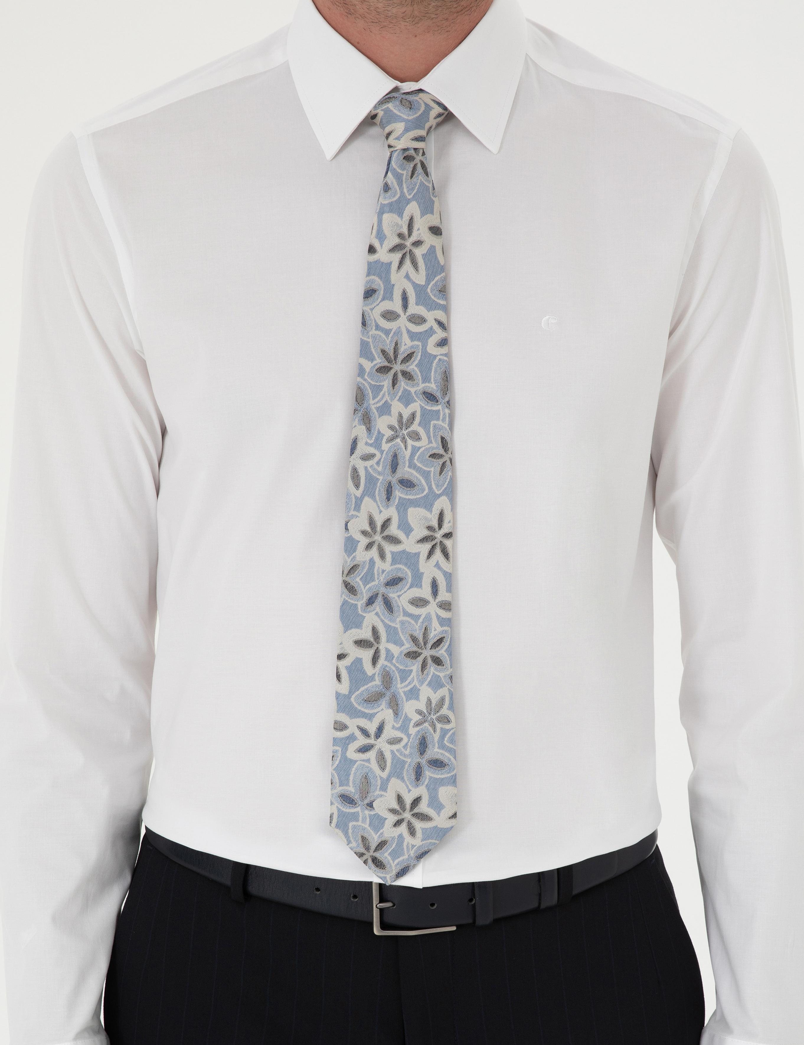 Beyaz Slim Fit Uzun Kollu Gömlek - 50270157011