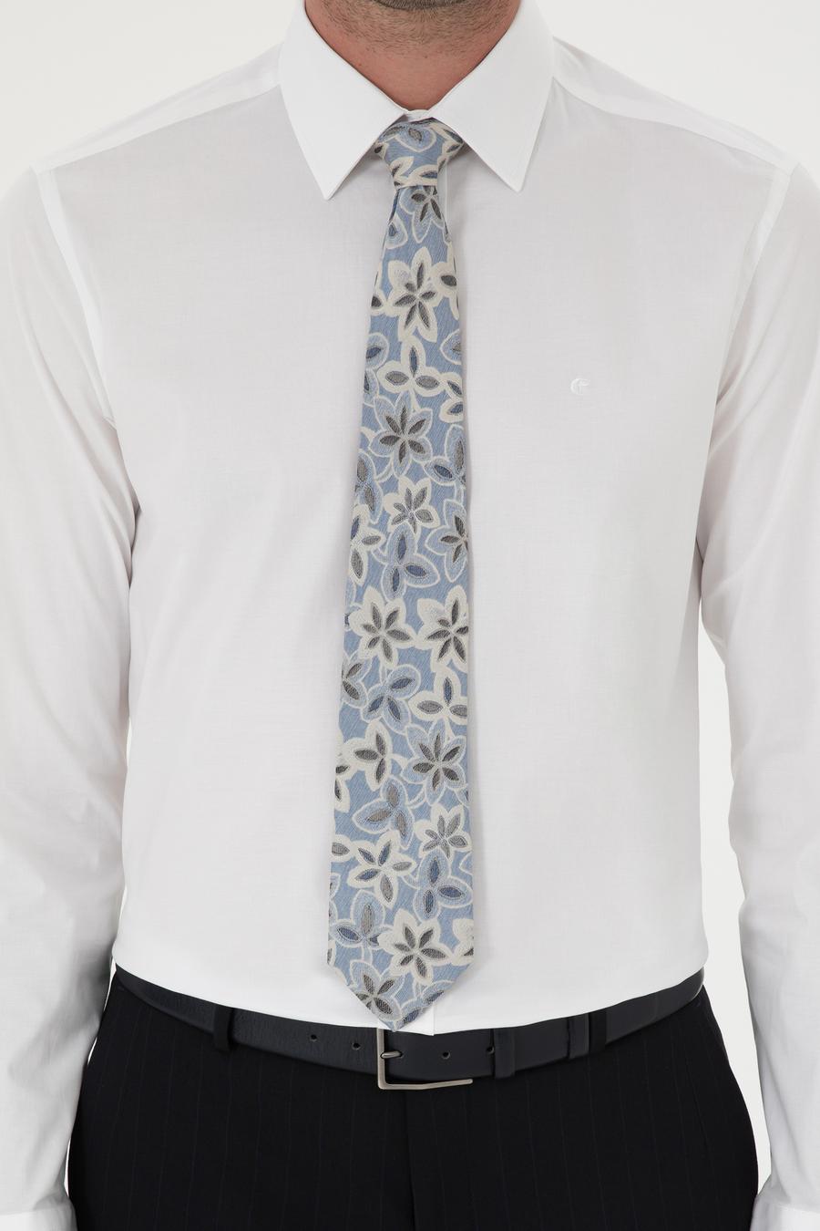 Beyaz Slim Fit Uzun Kollu Gömlek - 50270157011