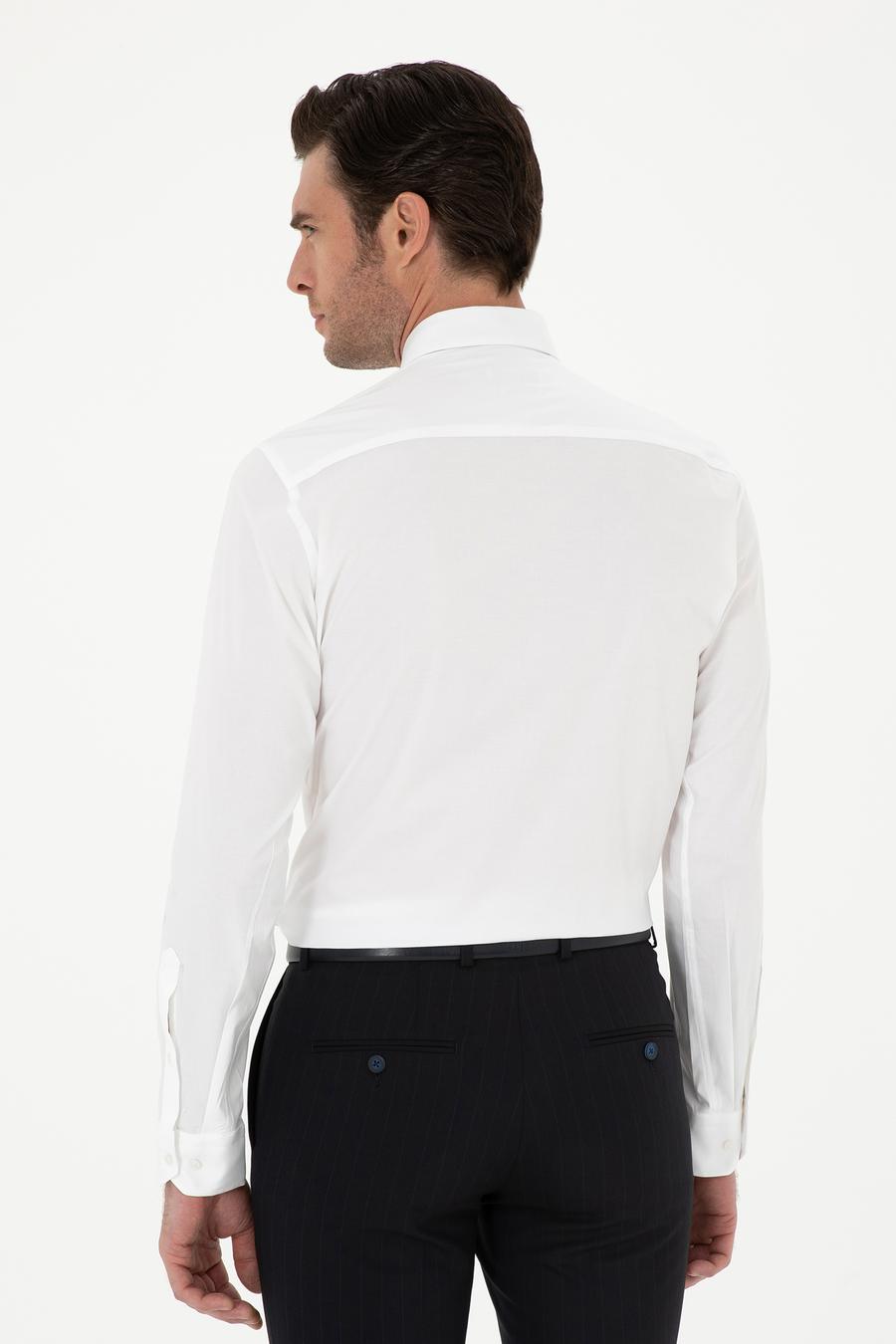 Beyaz Slim Fit Uzun Kollu Gömlek - 50270157011