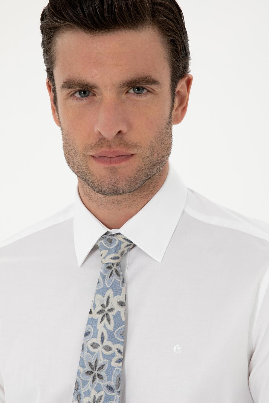 Beyaz Slim Fit Uzun Kollu Gömlek - 50270157011