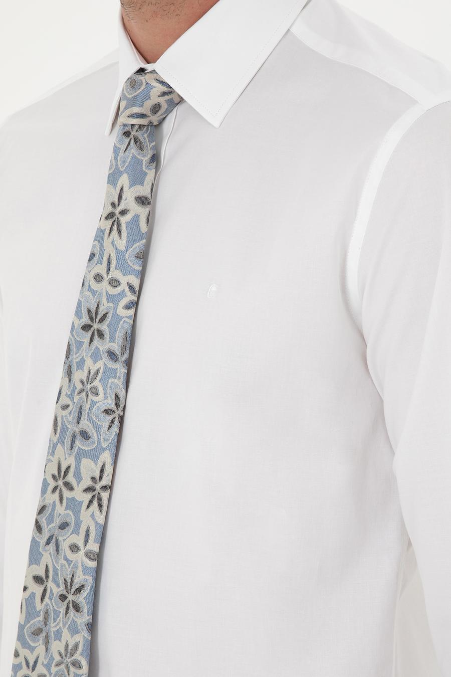 Beyaz Slim Fit Uzun Kollu Gömlek - 50270157011