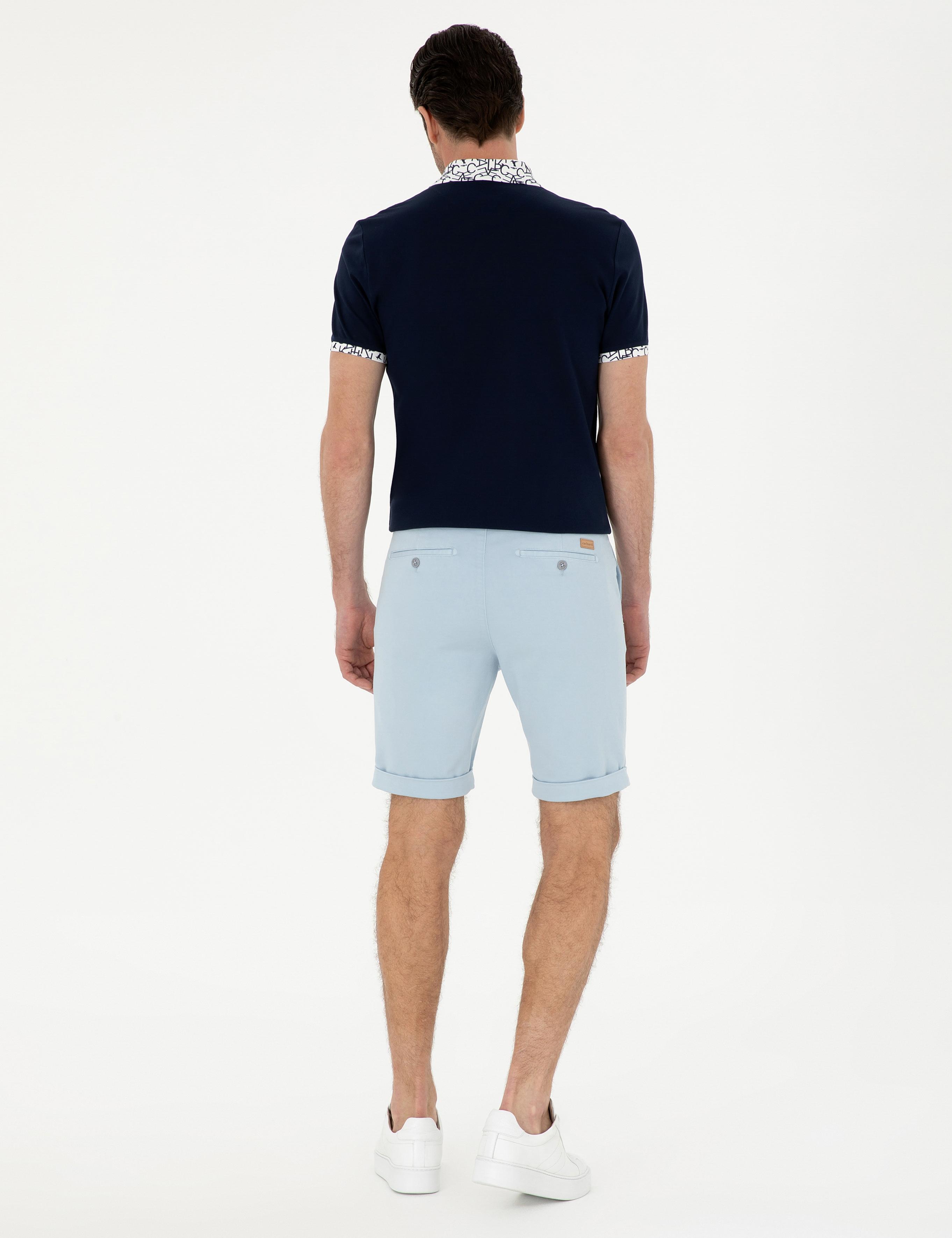 Mavi Regular Fit Beli Bağcıklı Şort - 50287286078