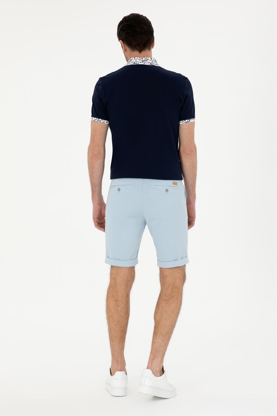 Mavi Regular Fit Beli Bağcıklı Şort - 50287286078