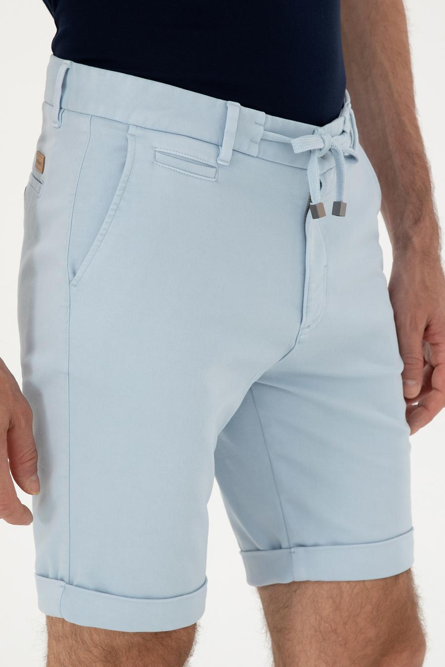 Mavi Regular Fit Beli Bağcıklı Şort - 50287286078