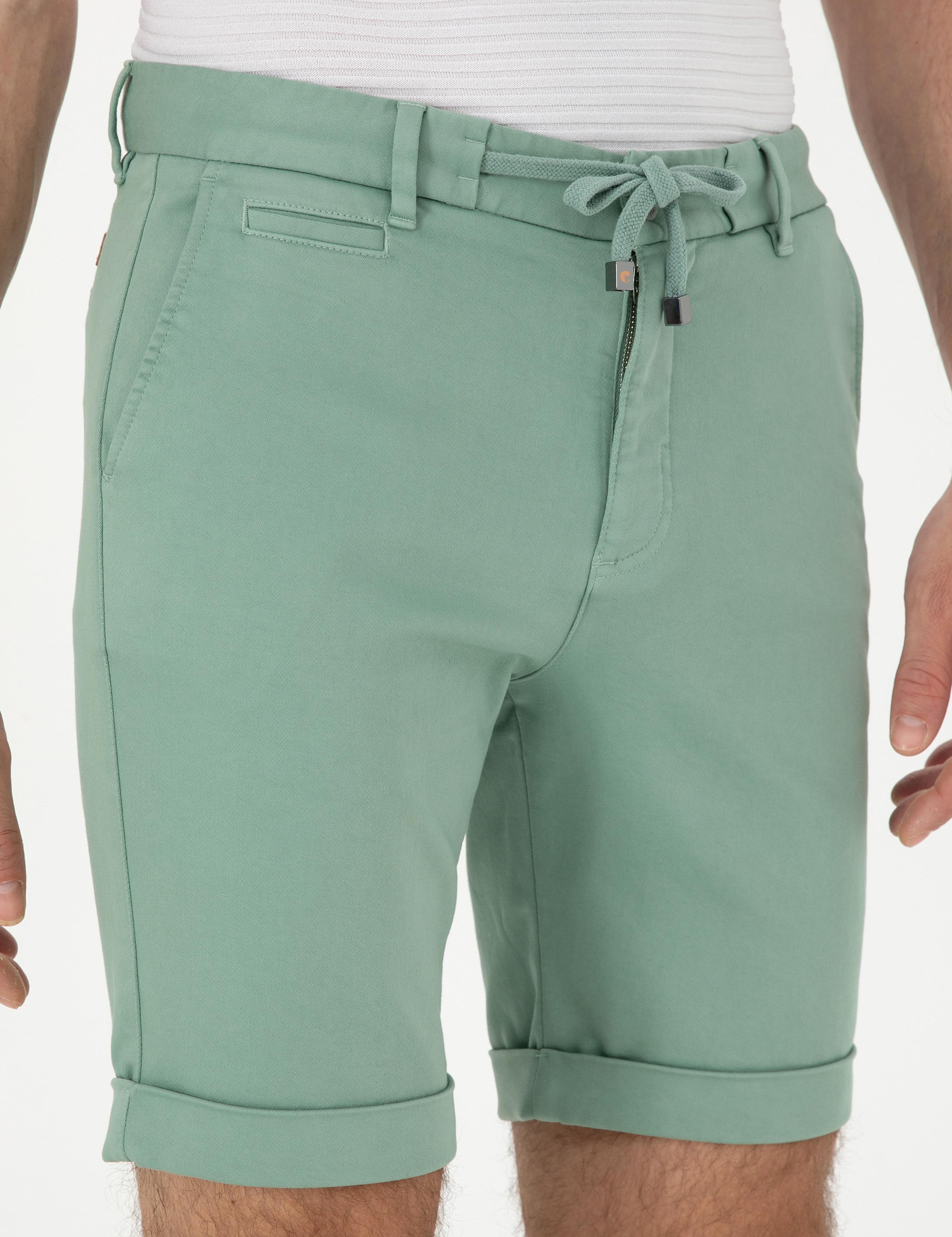 Mint Regular Fit Dokuma Şort - 50287286092