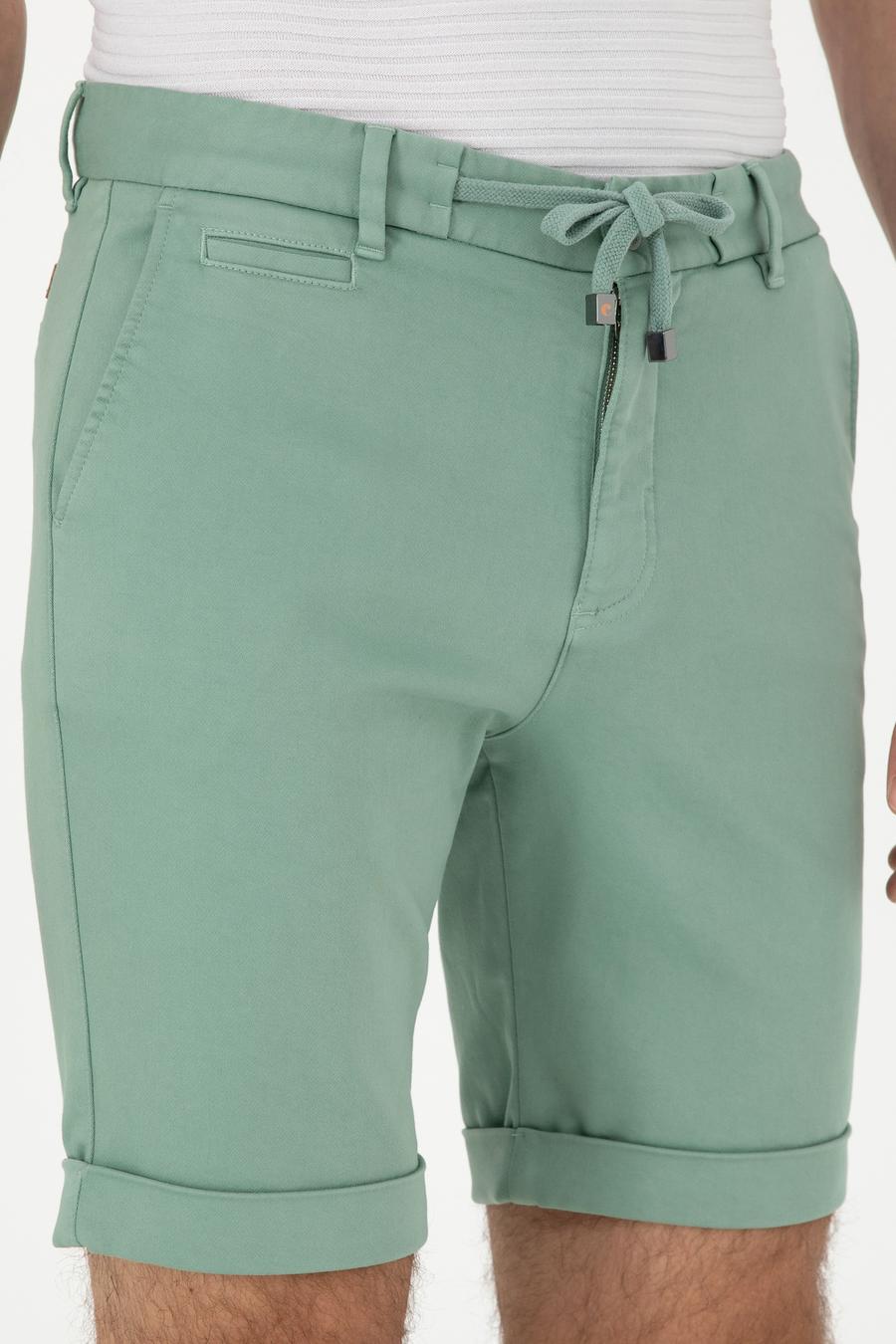 Mint Regular Fit Dokuma Şort - 50287286092