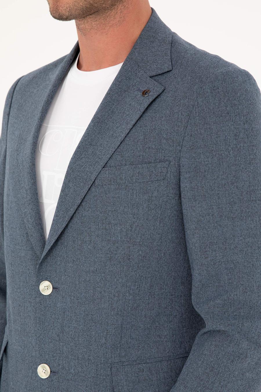 İndigo Slim Fit Yün Karışımlı Takım Elbise - 50284890074