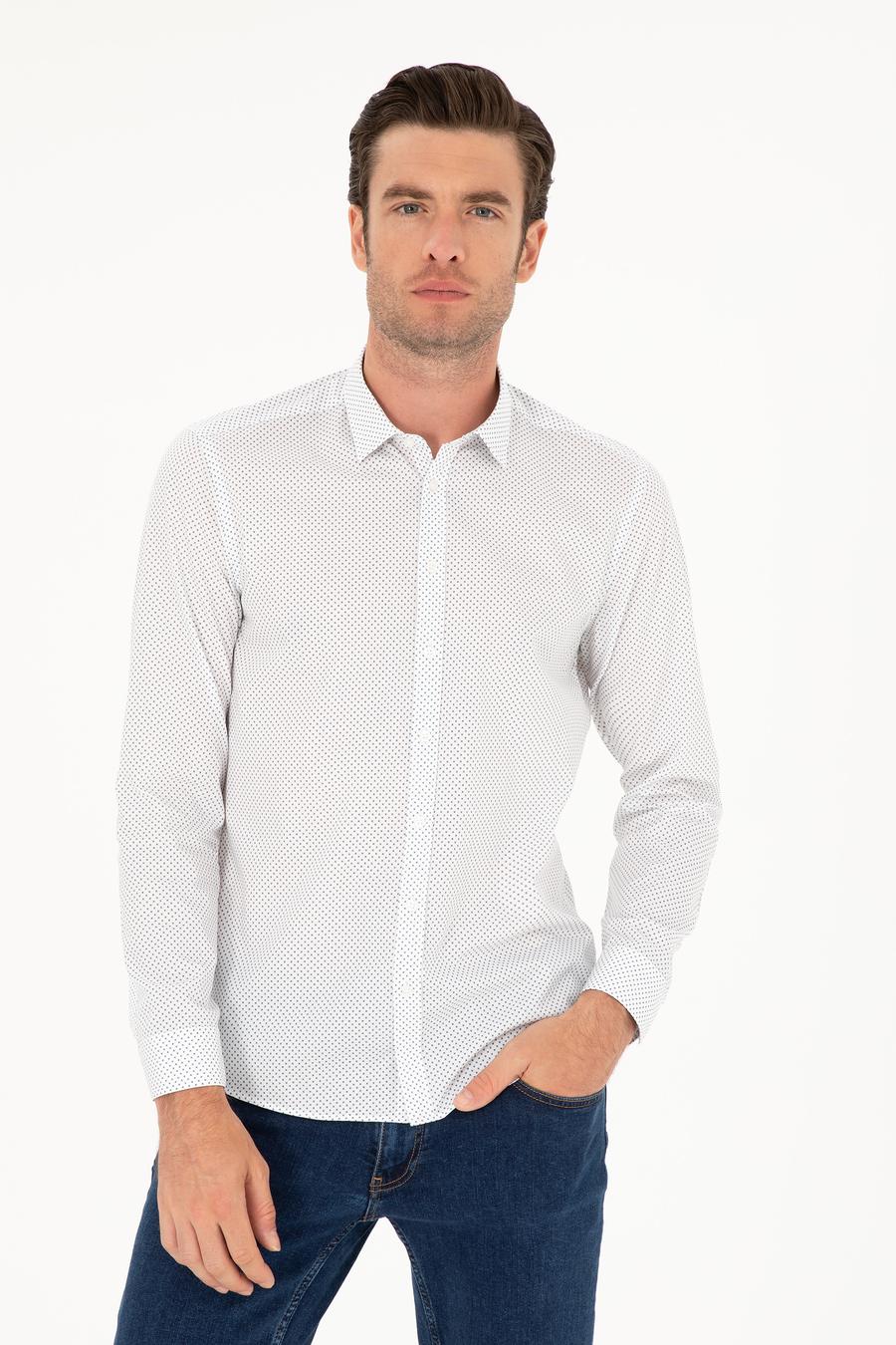 Lacivert Slim Fit Uzun Kollu Gömlek - 50218084006