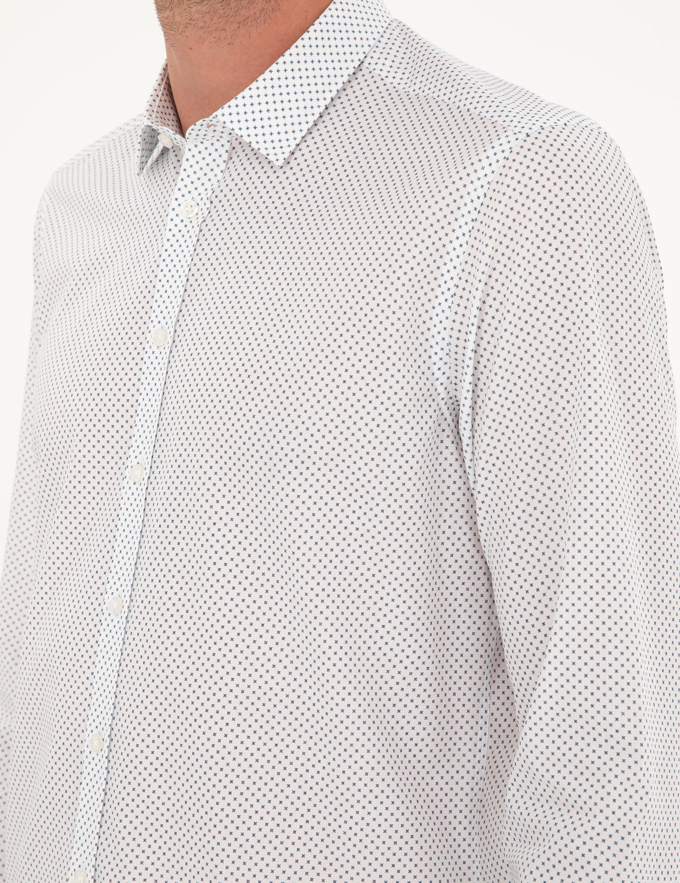 Lacivert Slim Fit Uzun Kollu Gömlek - 50218084006