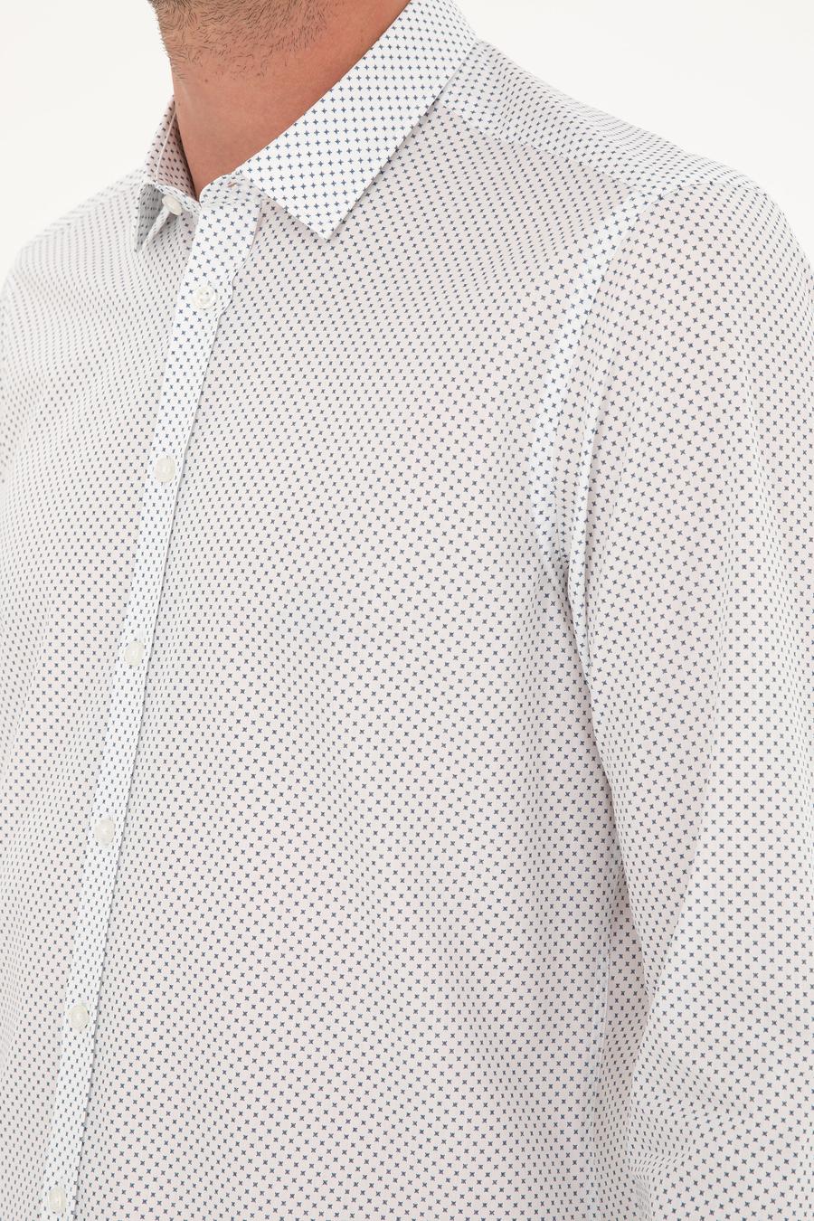 Lacivert Slim Fit Uzun Kollu Gömlek - 50218084006