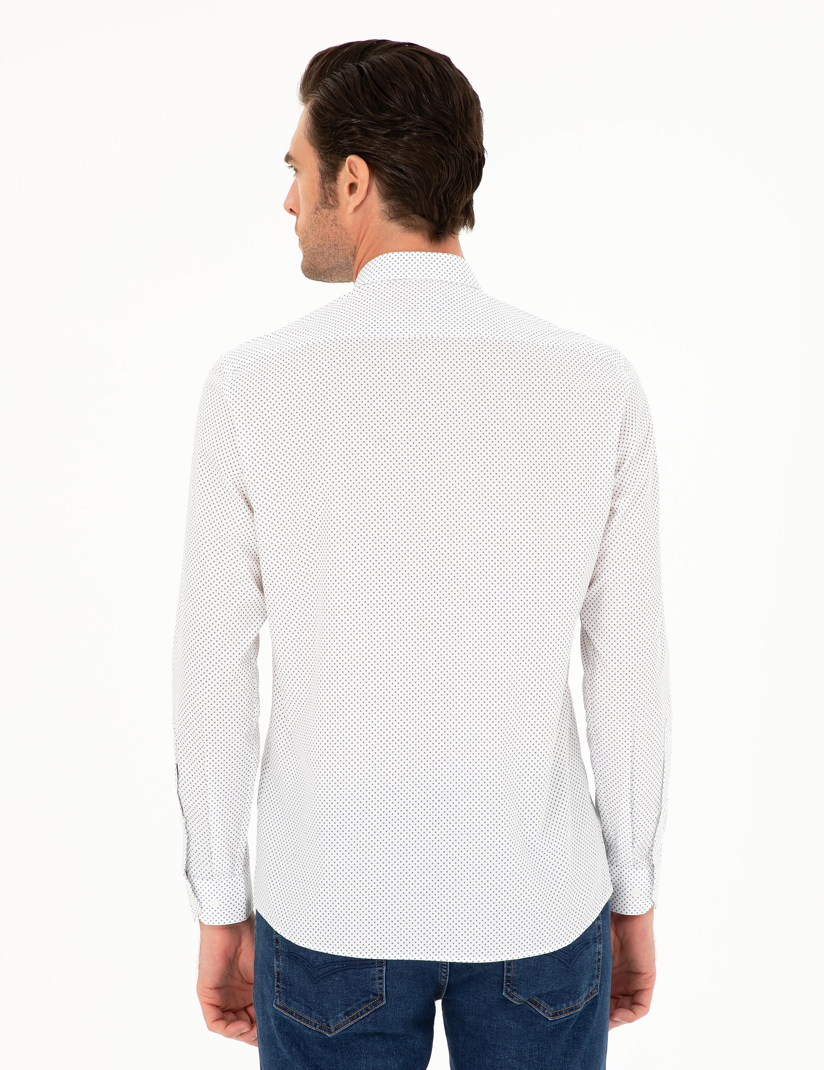 Lacivert Slim Fit Uzun Kollu Gömlek - 50218084006