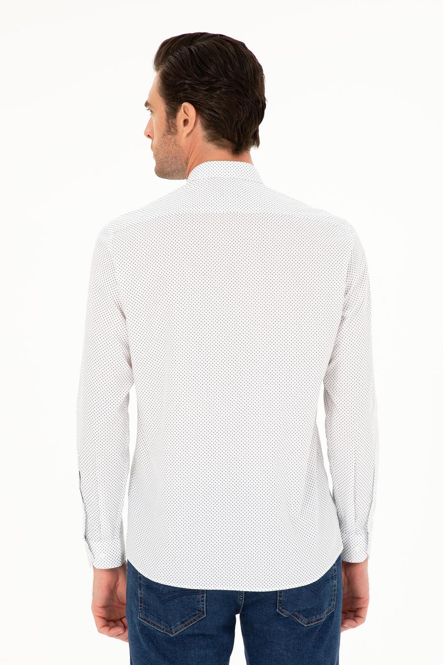 Lacivert Slim Fit Uzun Kollu Gömlek - 50218084006