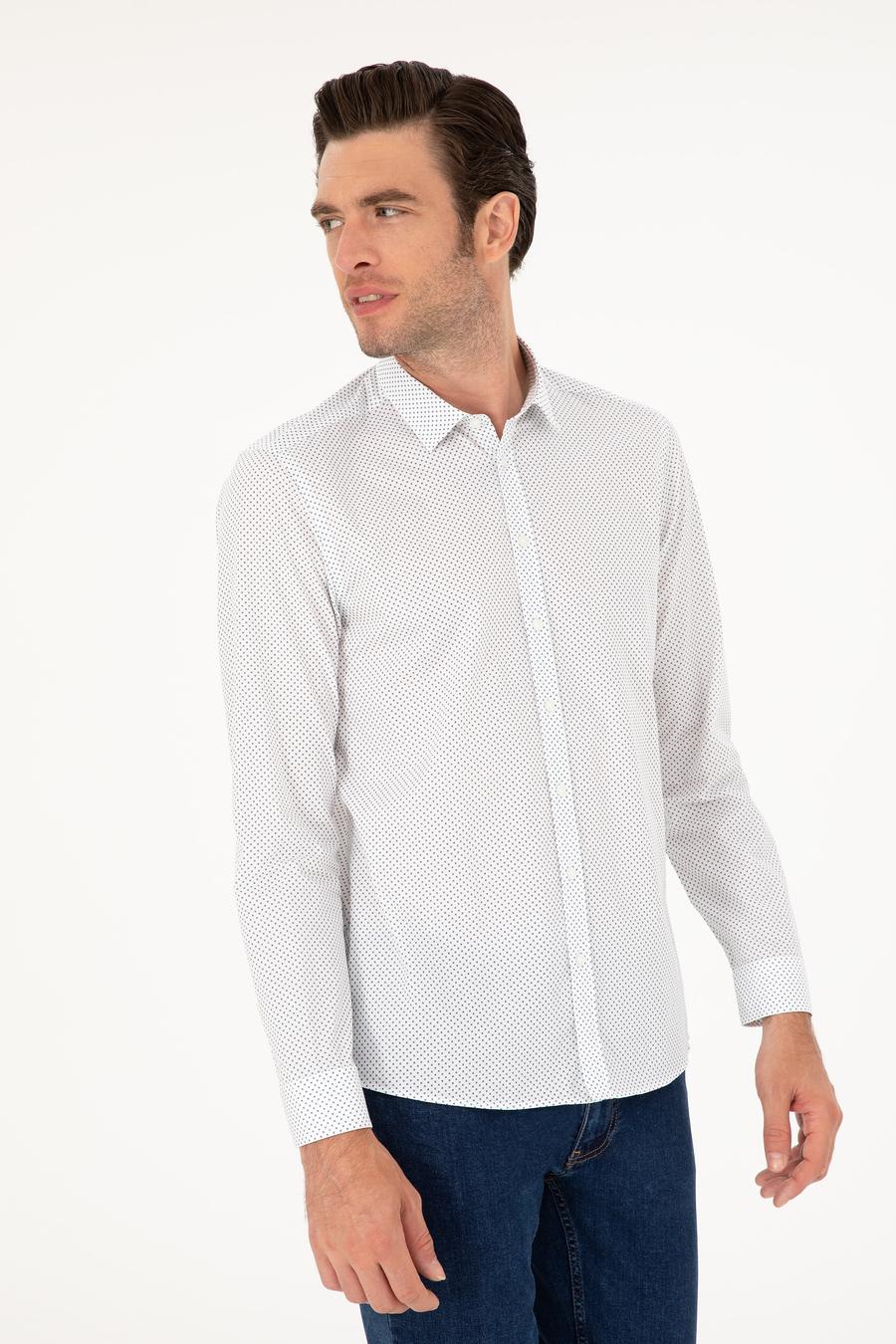 Lacivert Slim Fit Uzun Kollu Gömlek - 50218084006