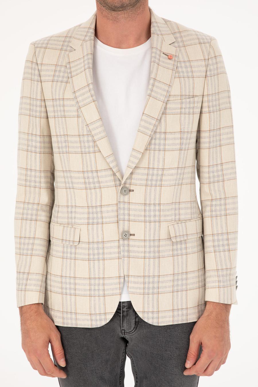 Ekru Slim Fit Ceket - 50219500014