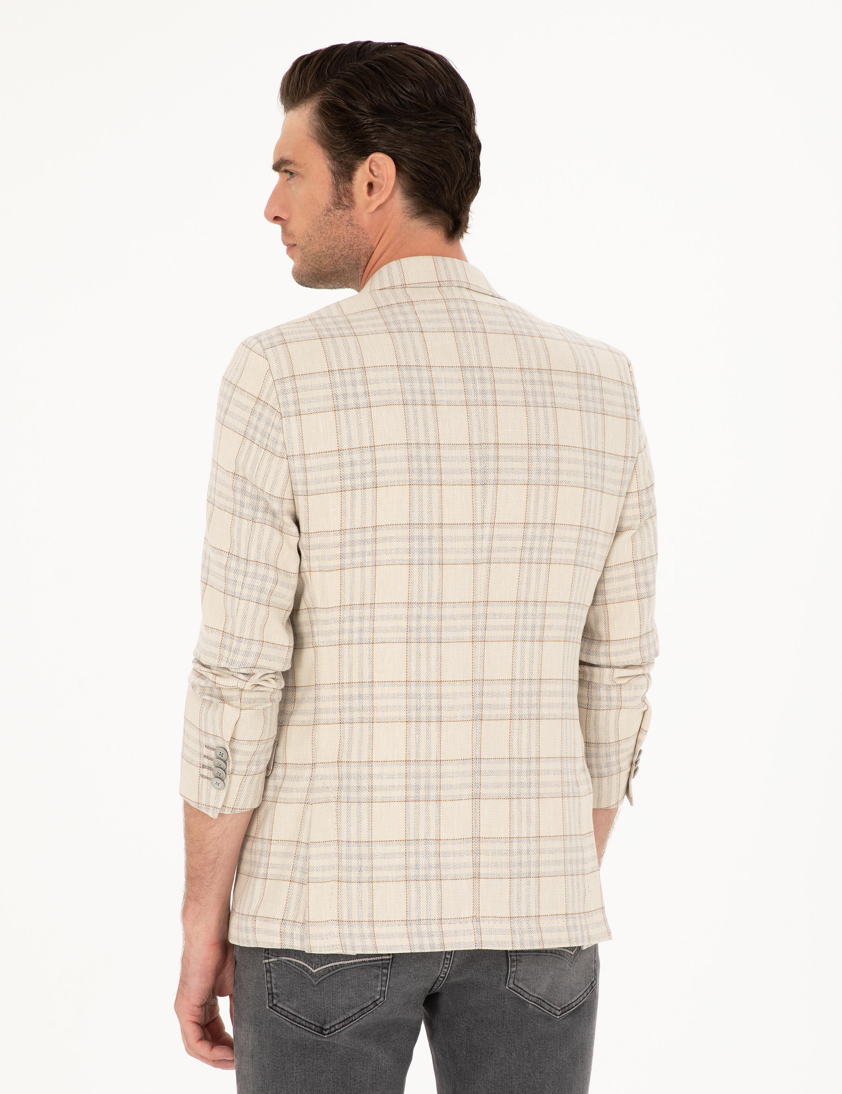 Ekru Slim Fit Ceket - 50219500014