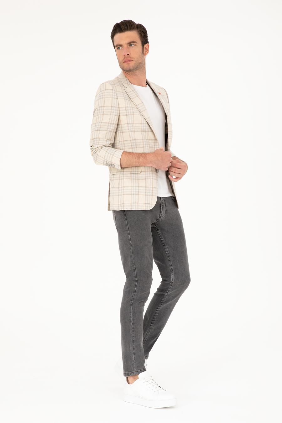 Ekru Slim Fit Ceket - 50219500014