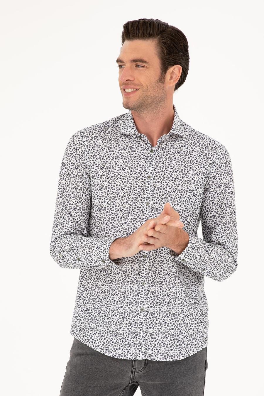 Haki Slim Fit Uzun Kollu Gömlek - 50227030021