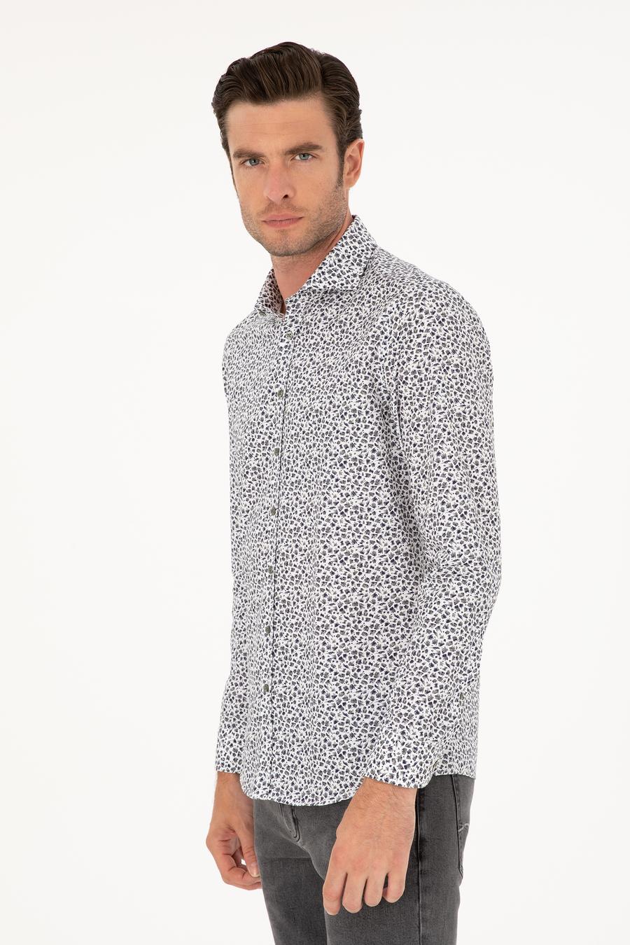 Haki Slim Fit Uzun Kollu Gömlek - 50227030021