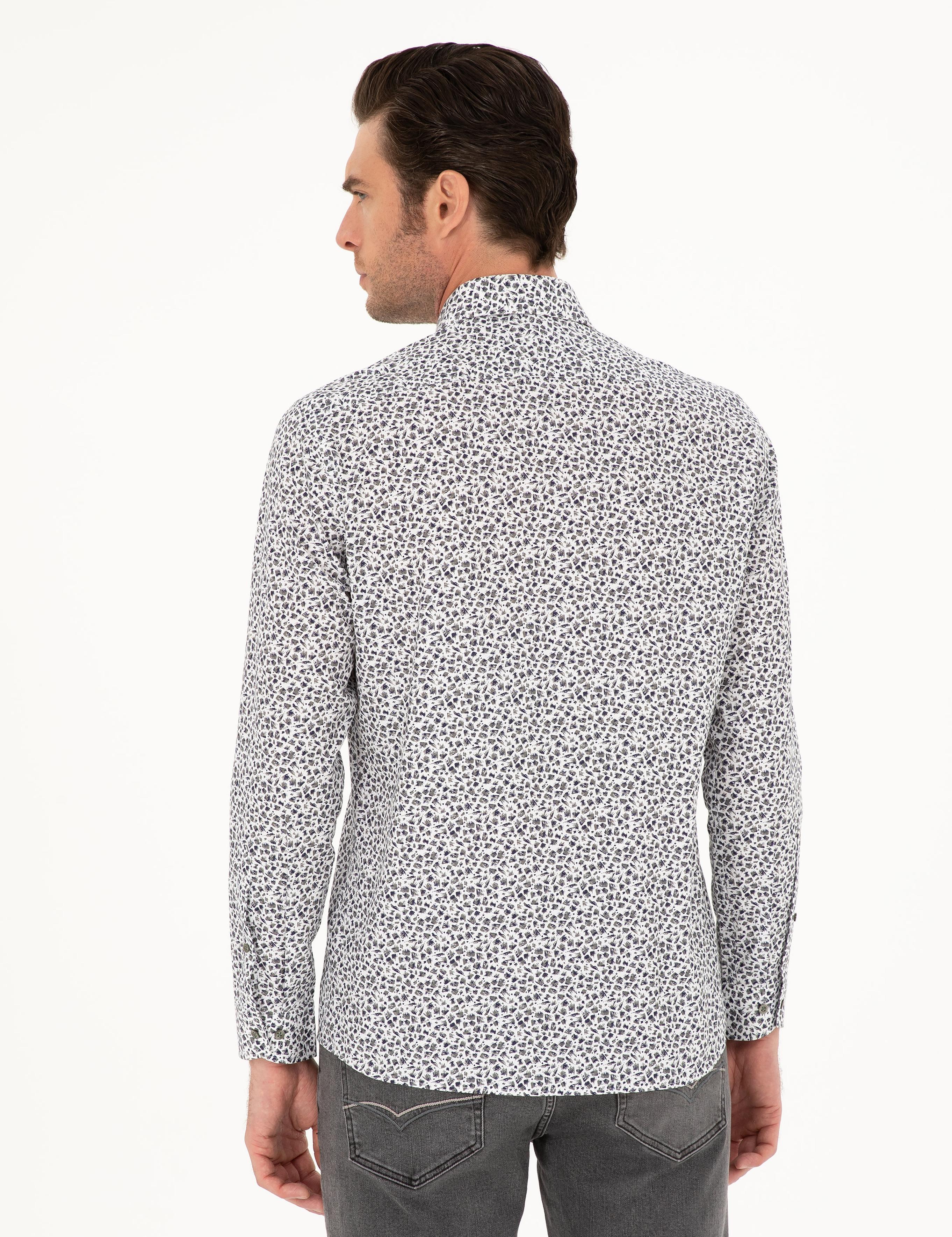 Haki Slim Fit Uzun Kollu Gömlek - 50227030021
