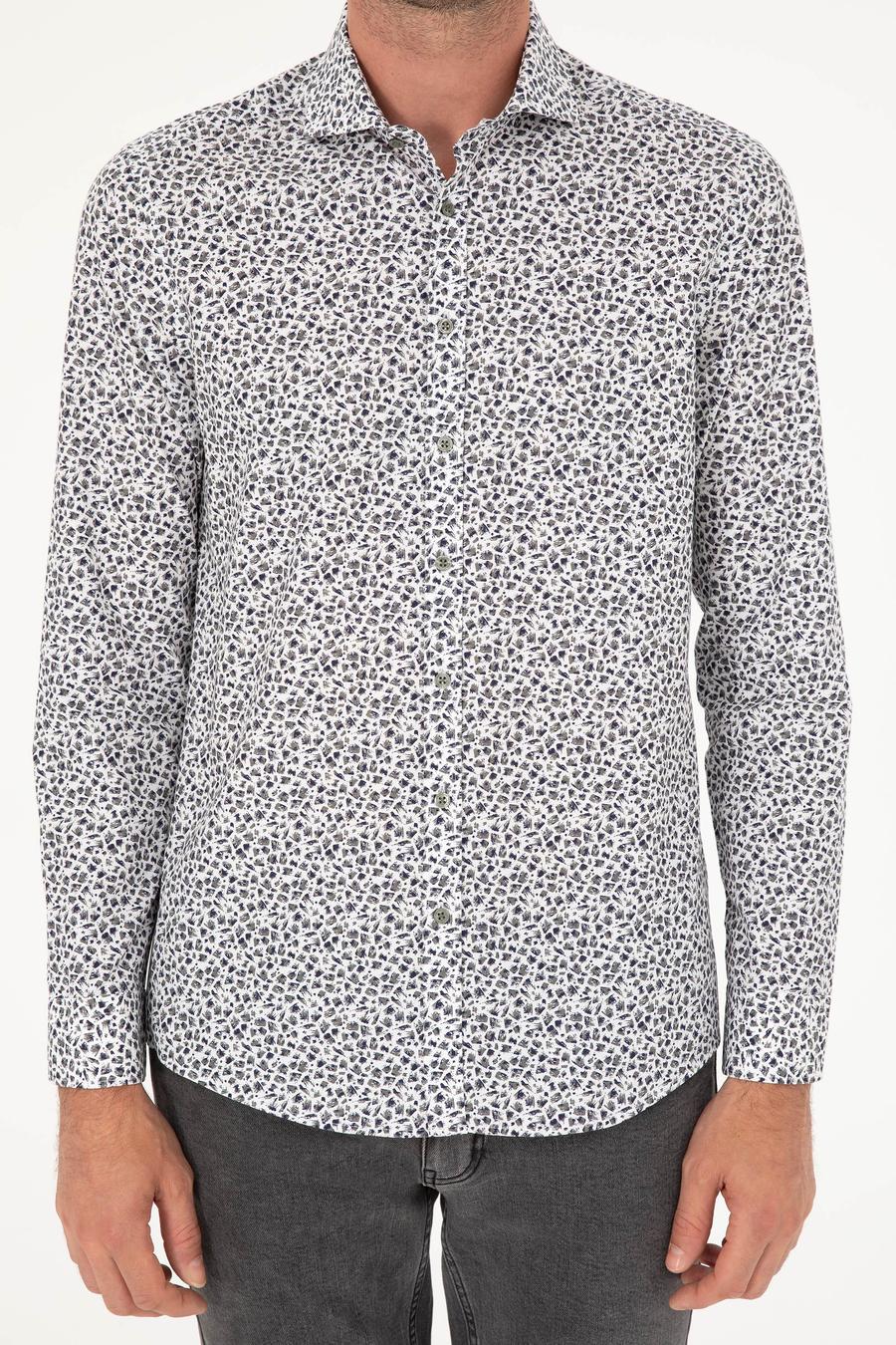 Haki Slim Fit Uzun Kollu Gömlek - 50227030021
