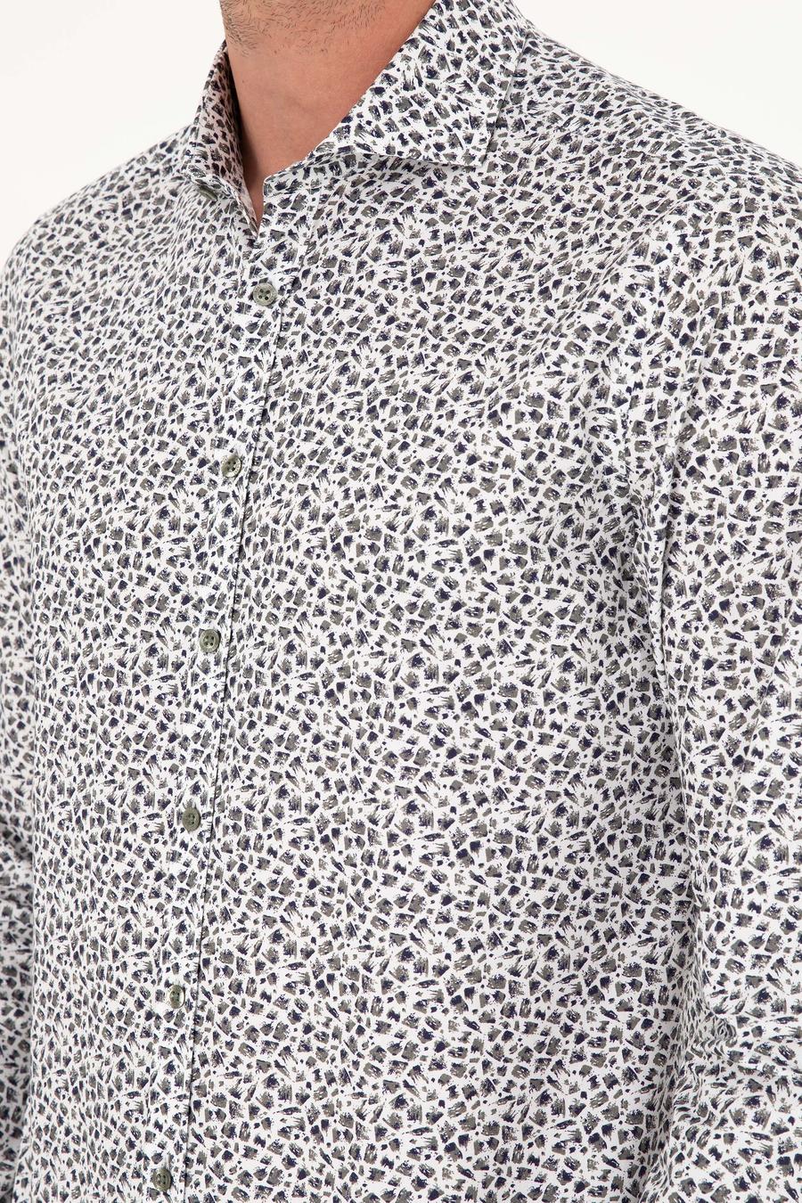Haki Slim Fit Uzun Kollu Gömlek - 50227030021